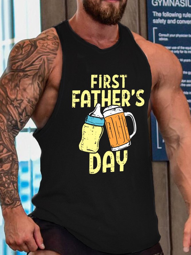 First Father's Day New Father Gift Tank Top