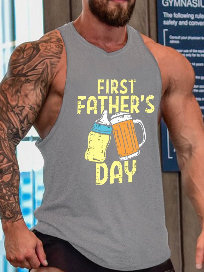 First Father's Day New Father Gift Tank Top