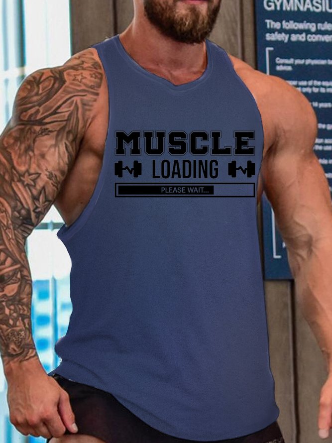 Men's Installing Muscles Please Wait Crew Neck Knit Tank