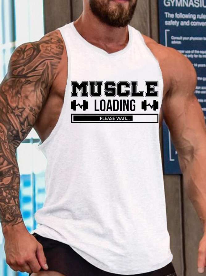 Men's Installing Muscles Please Wait Crew Neck Knit Tank