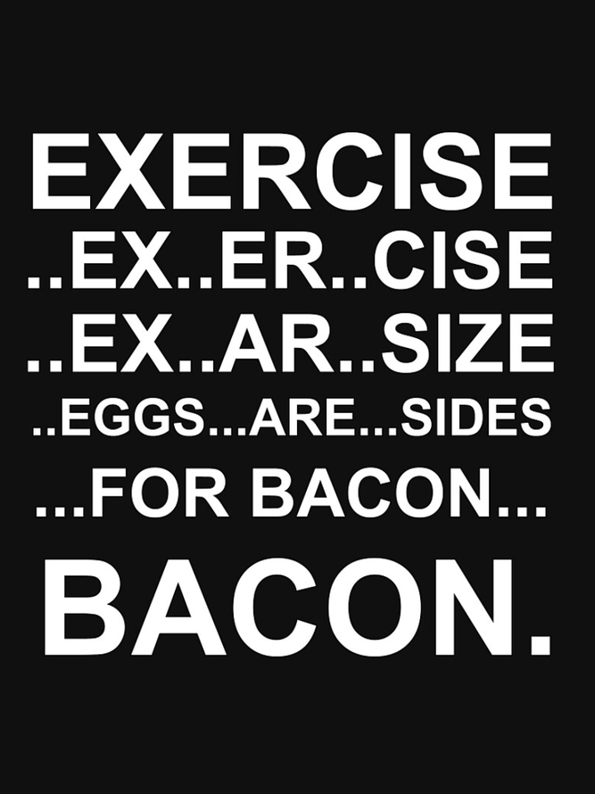 Exercise Bacon Funny Crew Neck Tank Top