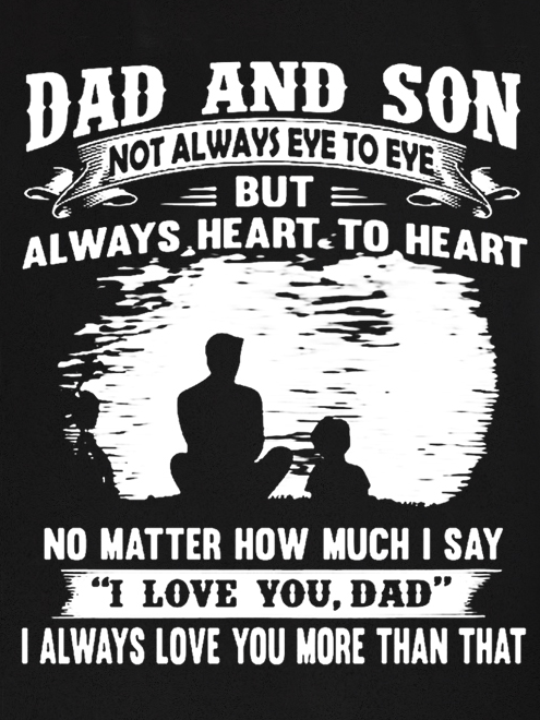 Dad And Son Not Always Eye To Eye But Always Heart To Heart Sleeveless Crew Neck Knit Tank