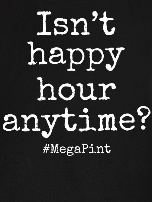 Isn't Happy Hour Anytime Mega Pint Crew Neck Sleeveless Knit Tank