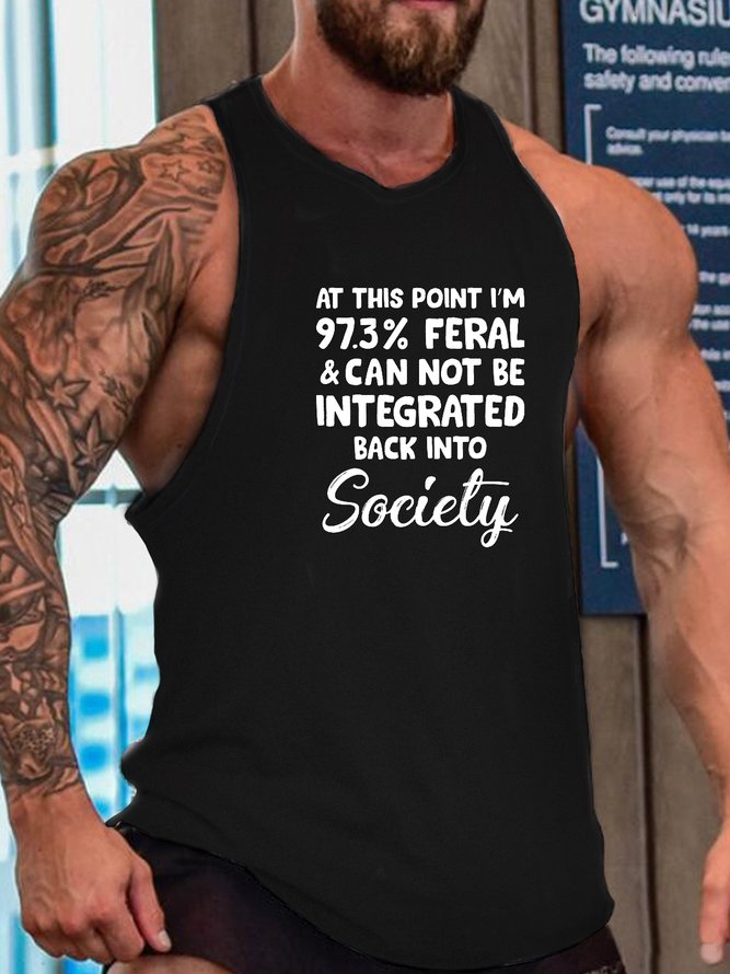 Funny I'm 97.3% Feral Sleeveless Casual Tank
