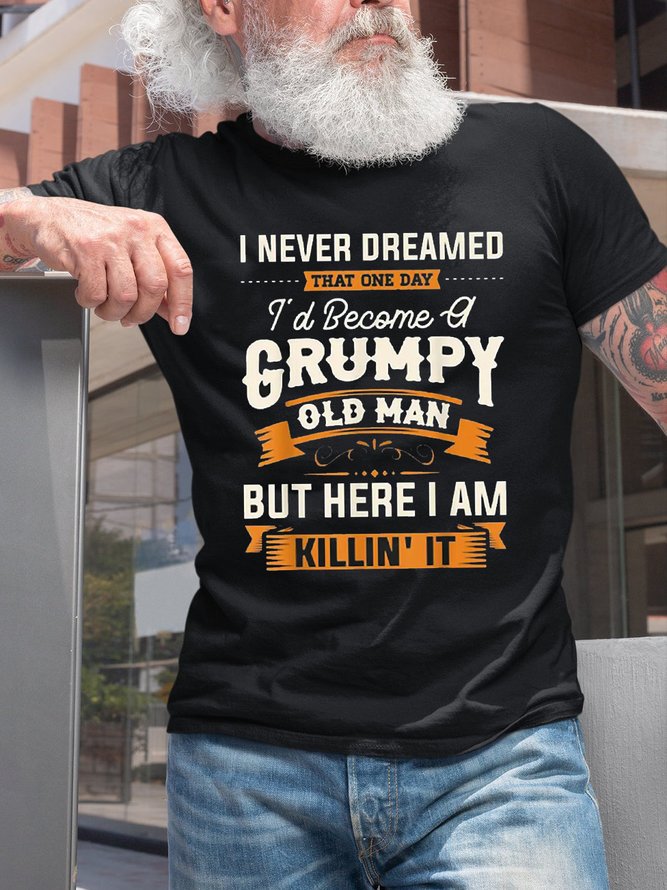 Men's Vintage Crew Neck Short Sleeve T-Shirt