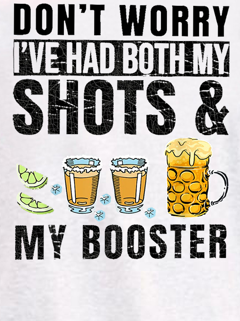 Don't worry I've had both my shots and booster Funny Sleeveless Casual Knit Tank