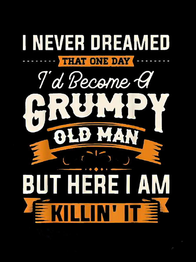 Funny Grumpy Old Man Crew Neck Tank Top