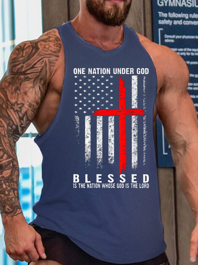 Blessed Is The Nation Whose God Is The Lord Men's Tank Top