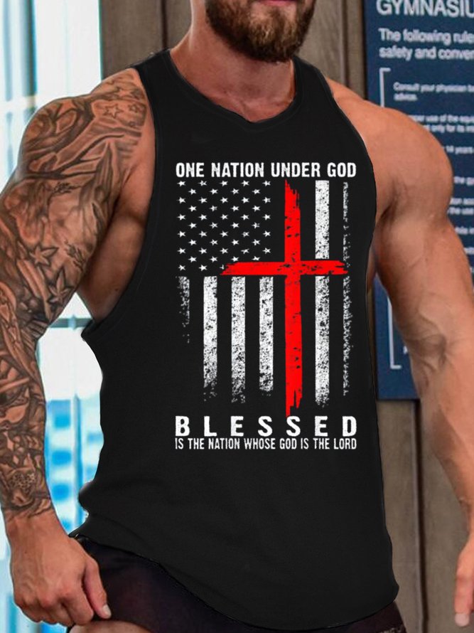 Blessed Is The Nation Whose God Is The Lord Men's Tank Top