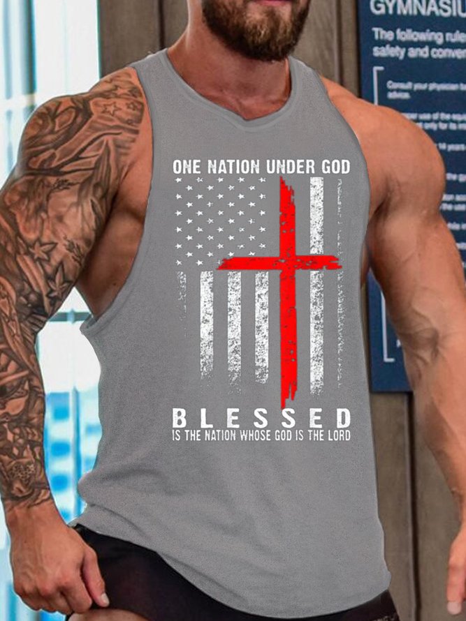Blessed Is The Nation Whose God Is The Lord Men's Tank Top