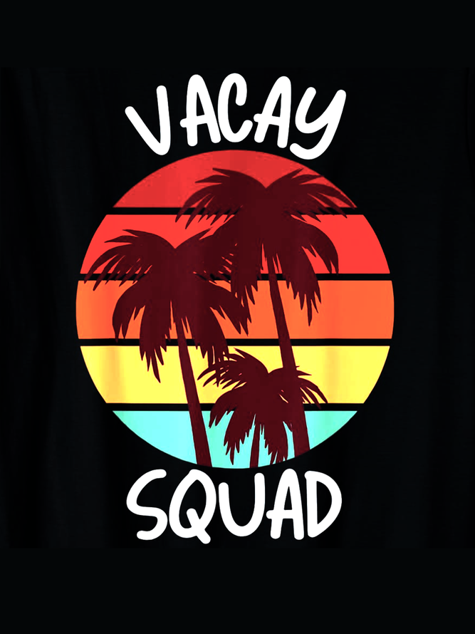 Vacay Squad Summer Vacation Crew Neck Tank Top