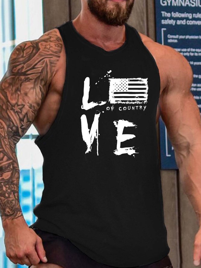 American flag Sleeveless Casual Tank Top