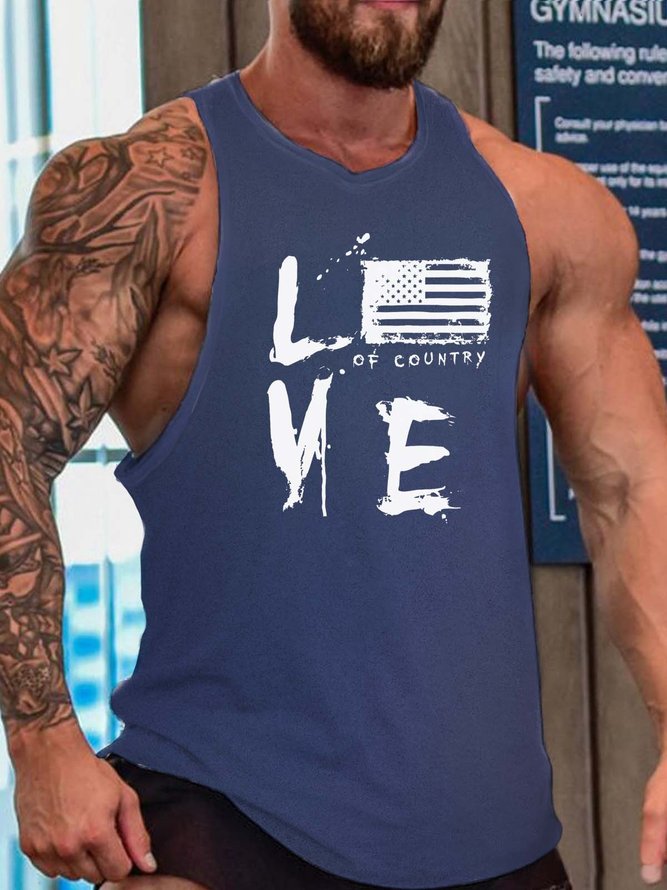 American flag Sleeveless Casual Tank Top