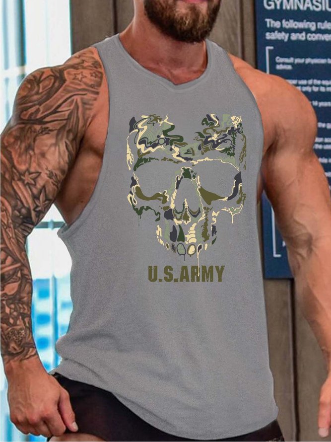 Veterans Crew Neck Sleeveless Tank Top