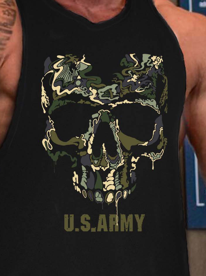 Veterans Crew Neck Sleeveless Tank Top