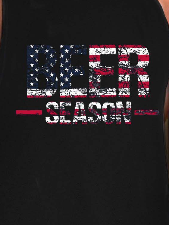 american flag men’s Sleeveless Casual Tank Top