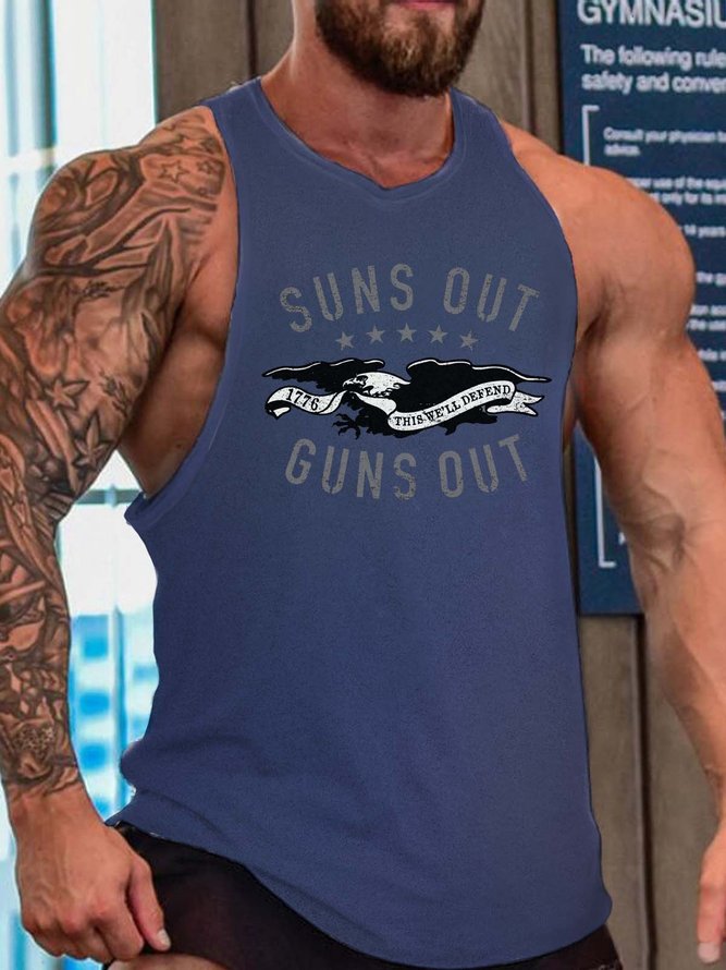 sea eagles men’s Casual Crew Neck Tank Top