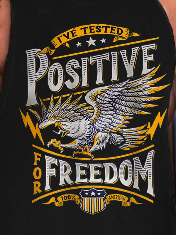 sea eagles  men’s Casual Loose Text Letters Tank Top