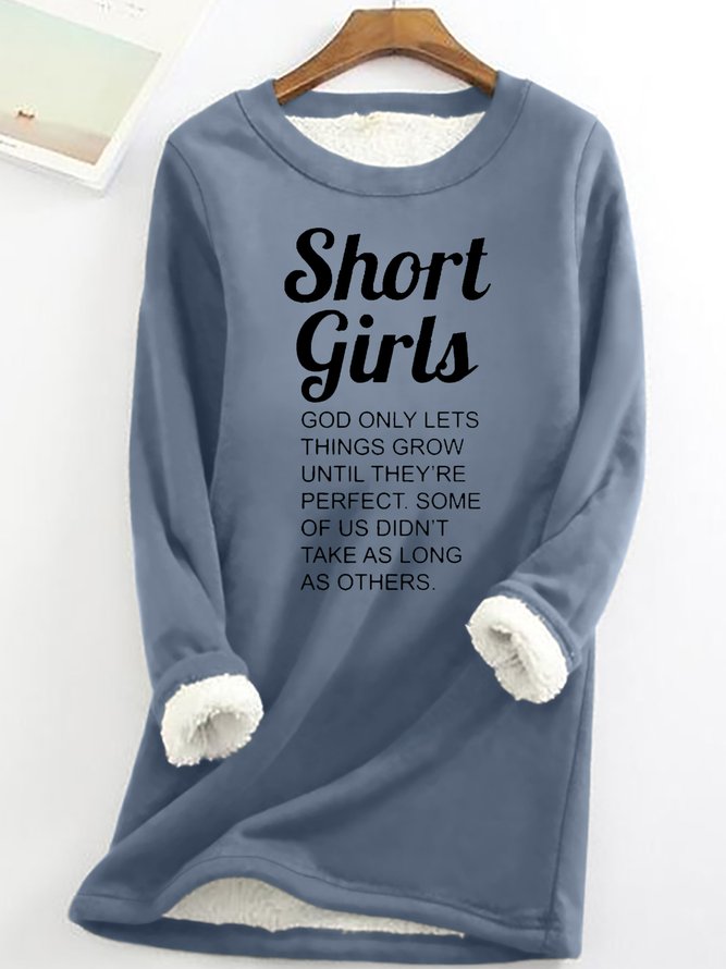 Women‘s Funny Short Girl Crew Neck Sweatshirt