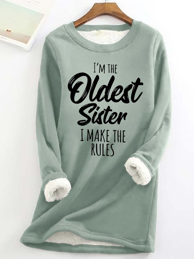 Women's Oldest Sister Funny Casual Crew Neck Sweatshirt