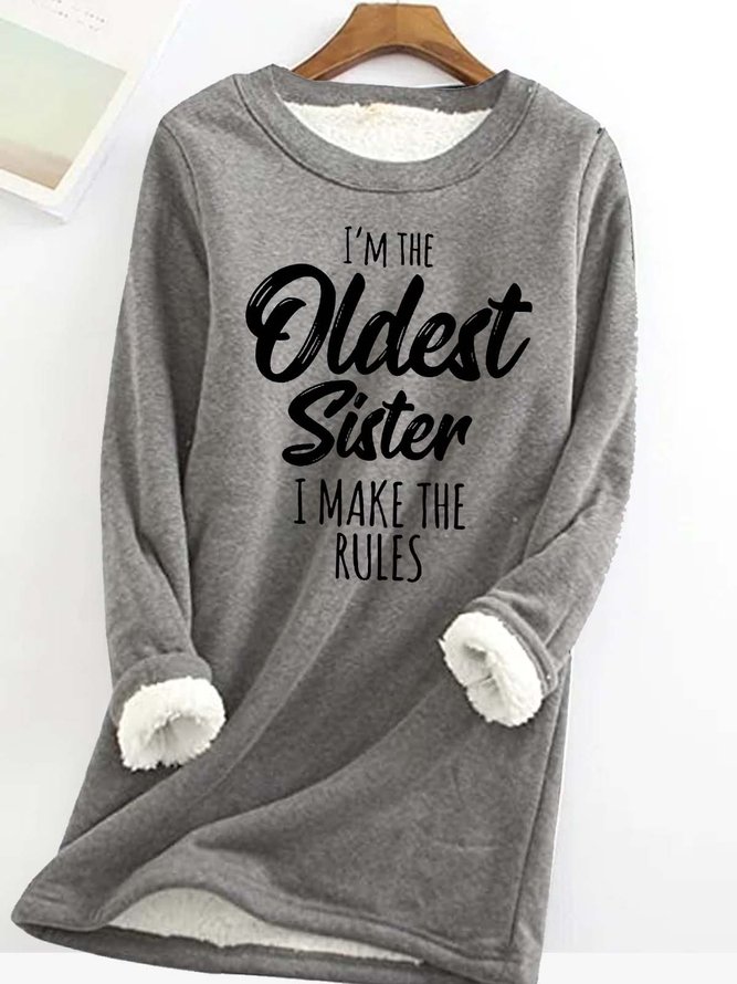 Women's Oldest Sister Funny Casual Crew Neck Sweatshirt