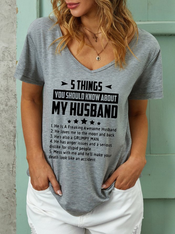 Five Things About My Husband T-shirt