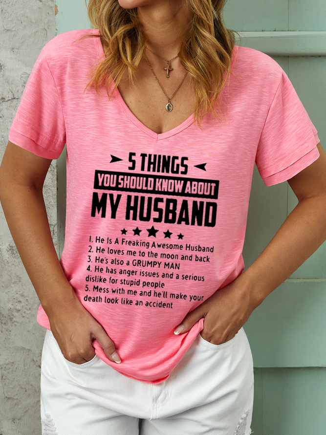 Five Things About My Husband T-shirt