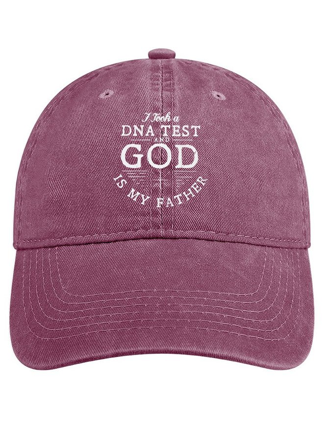 Men's God Father Letters Adjustable Denim Hat