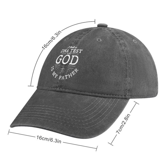 Men's God Father Letters Adjustable Denim Hat