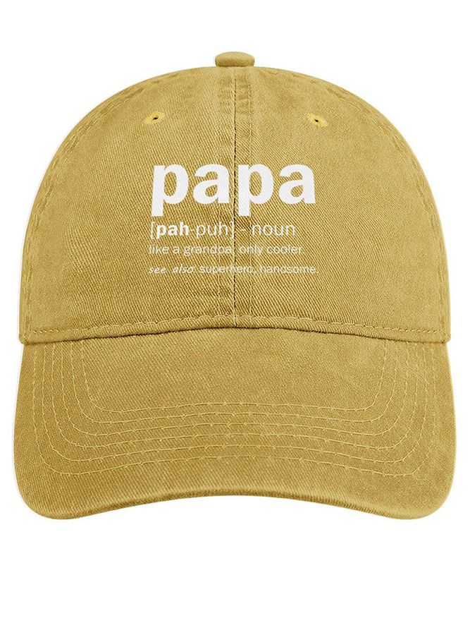 Men's Papa Like A Grandpa Only Cooler See Also Superhero Handsome Funny Adjustable Denim Hat
