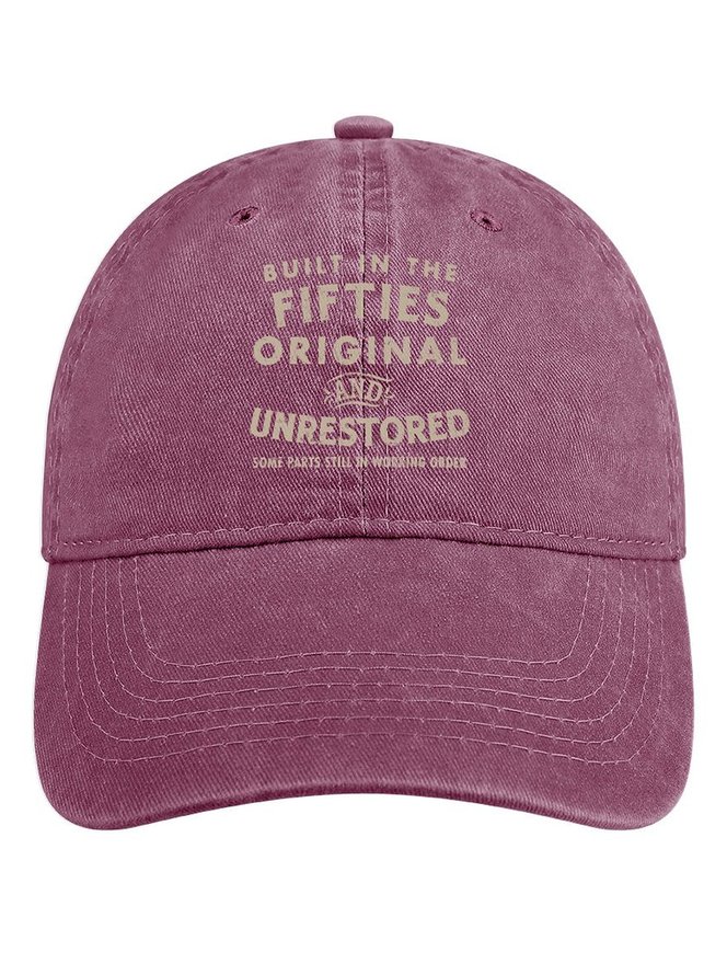 Men's /Women's Funny The Fifties Graphic Printing Regular Fit Adjustable Denim Hat