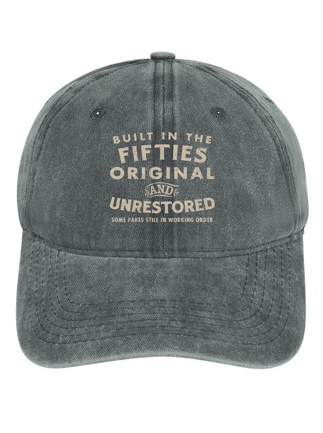 Men's /Women's Funny The Fifties Graphic Printing Regular Fit Adjustable Denim Hat