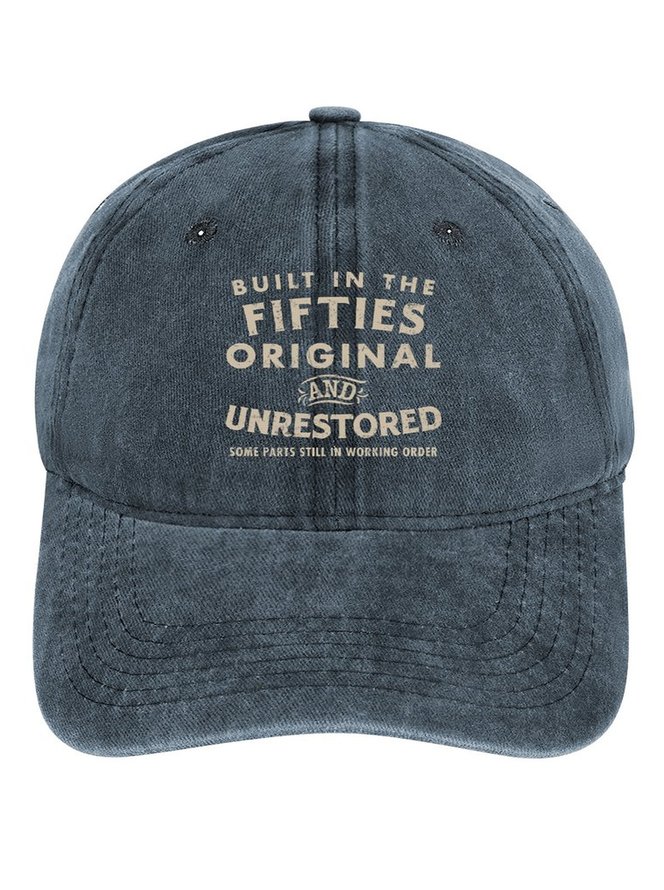 Men's /Women's Funny The Fifties Graphic Printing Regular Fit Adjustable Denim Hat