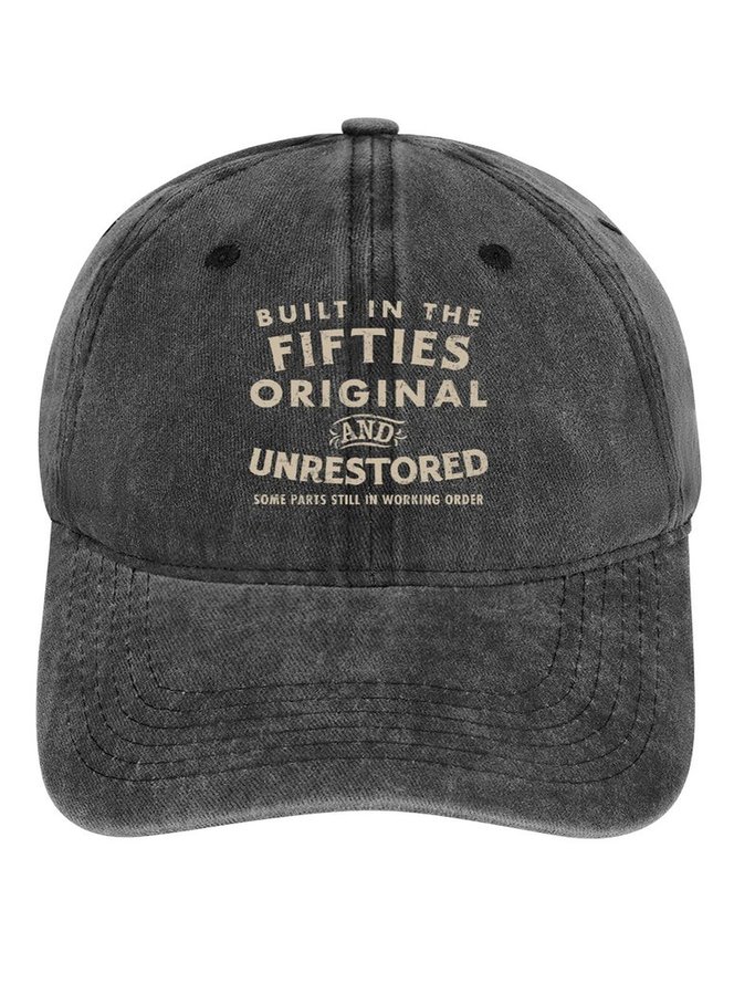 Men's /Women's Funny The Fifties Graphic Printing Regular Fit Adjustable Denim Hat
