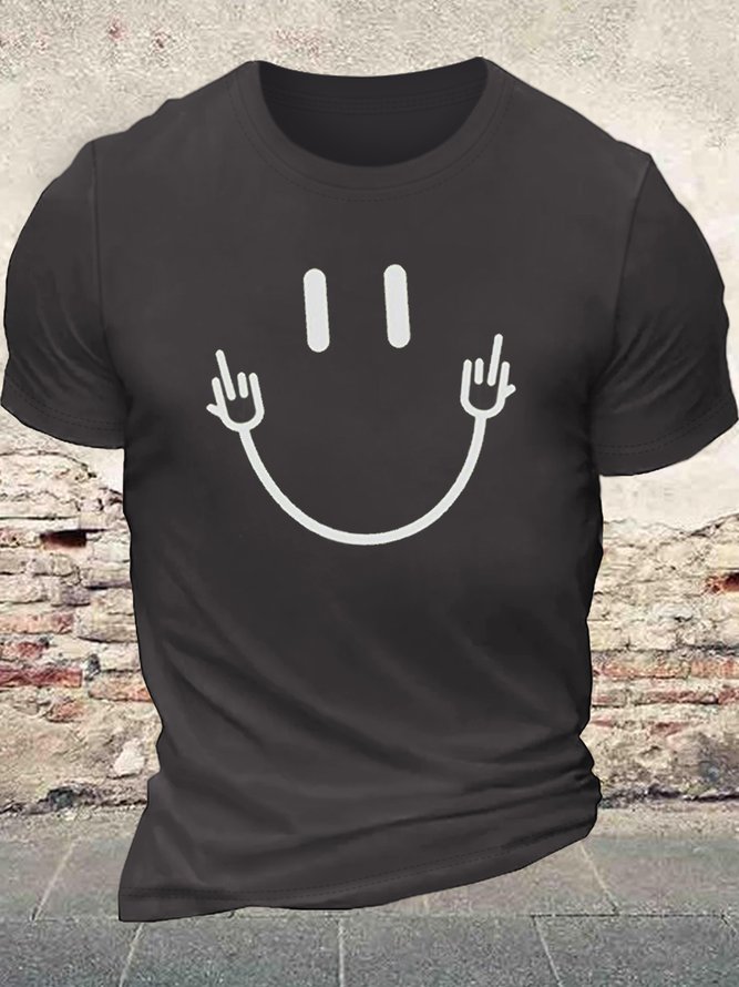 Men's T Cool Symbol Crew Neck Print Casual T-Shirt