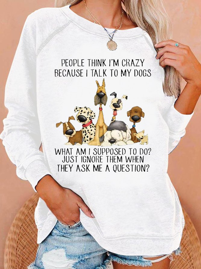 Women's Funny Dog Lover Casual Sweatshirt