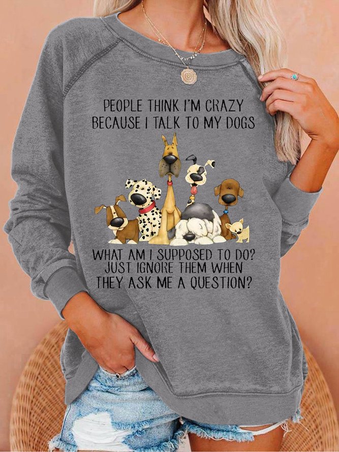 Women's Funny Dog Lover Casual Sweatshirt