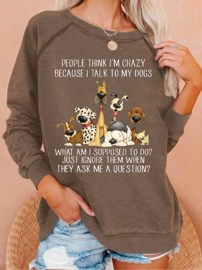 Women's Funny Dog Lover Casual Sweatshirt