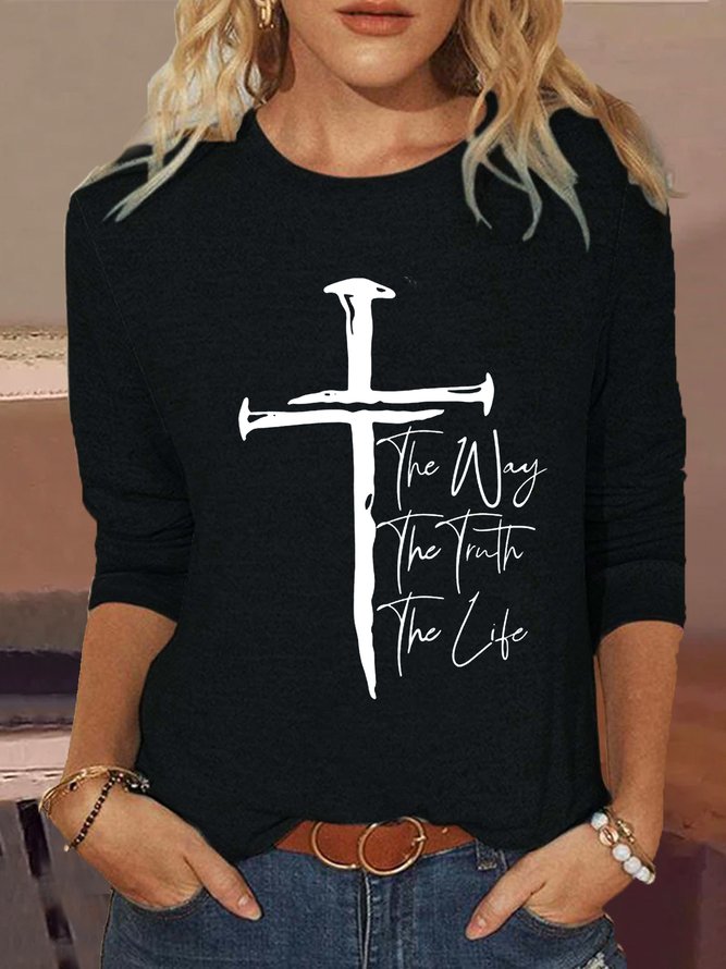 Women's Christian Cross Casual Shirt