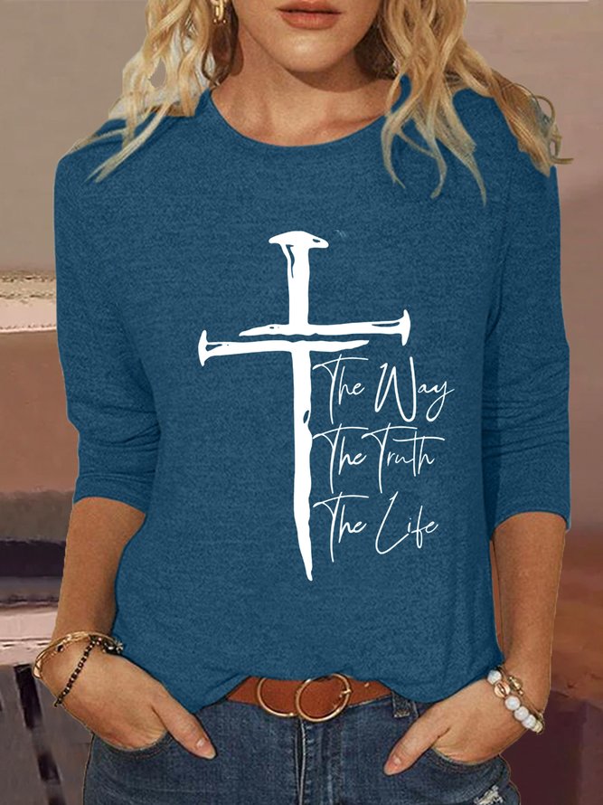 Women's Christian Cross Casual Shirt
