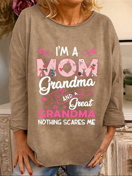 I'm A Mom Grandma and A Great Grandma Crew Neck Sweatshirt