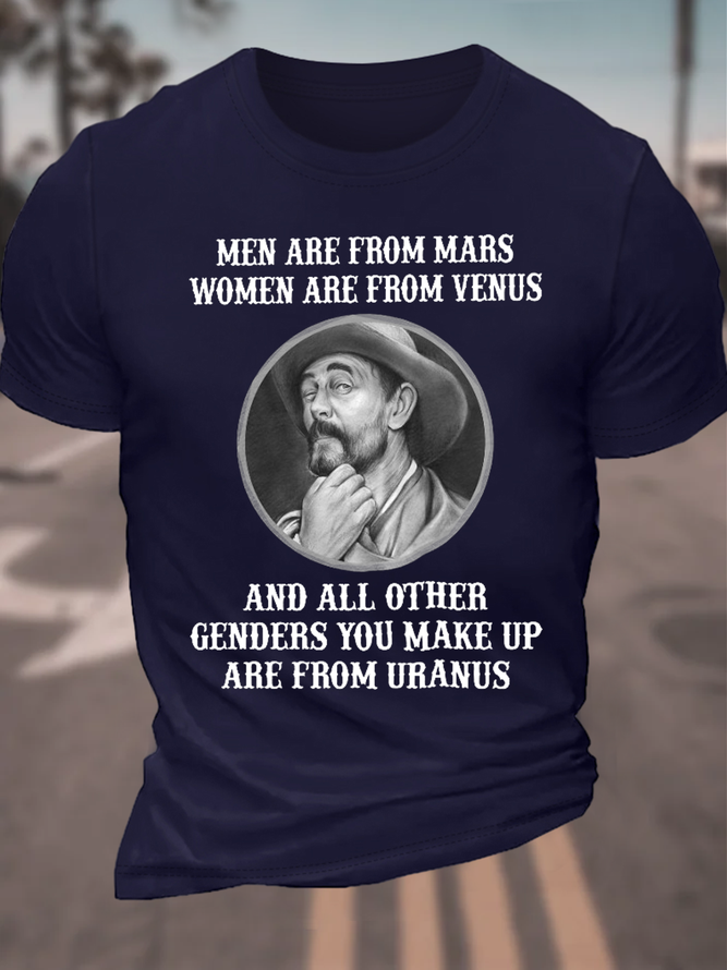 Men Are From Mars Cotton Casual T-Shirt