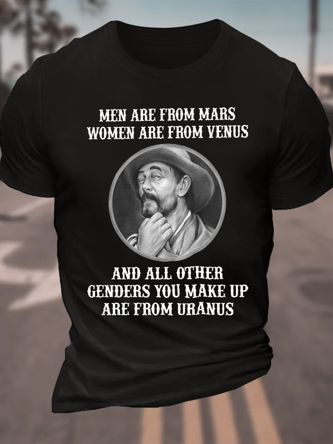 Men Are From Mars Cotton Casual T-Shirt