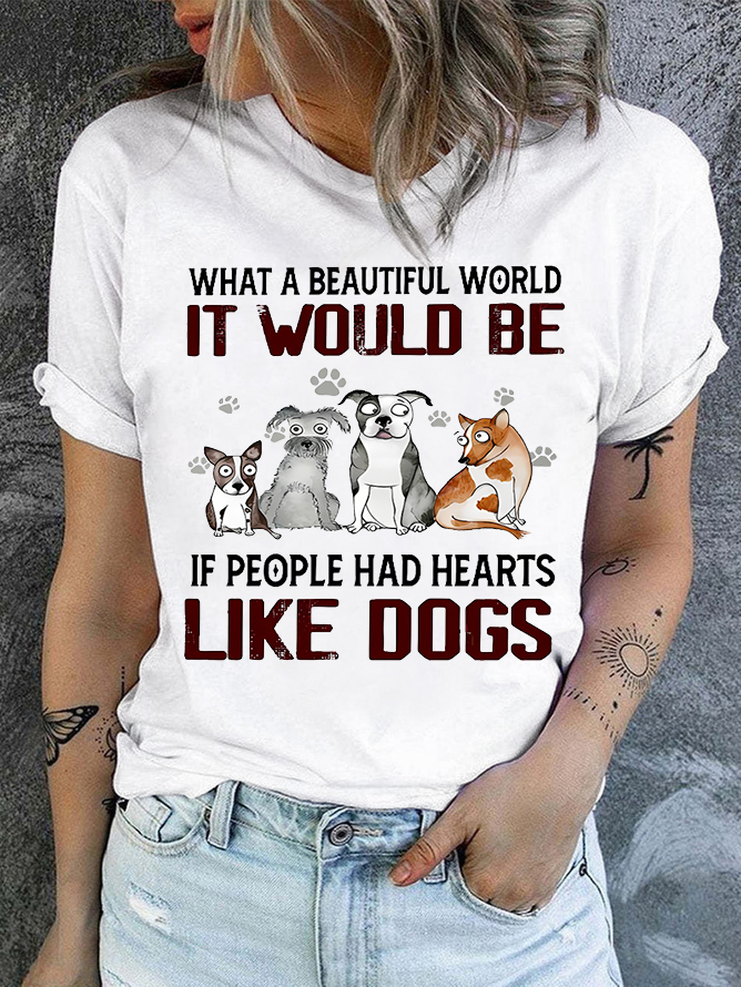 Cotton Like Dogs Casual T-Shirt