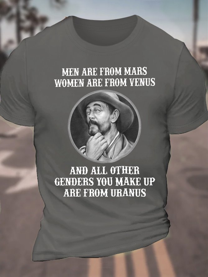 Men Are From Mars Cotton Casual T-Shirt