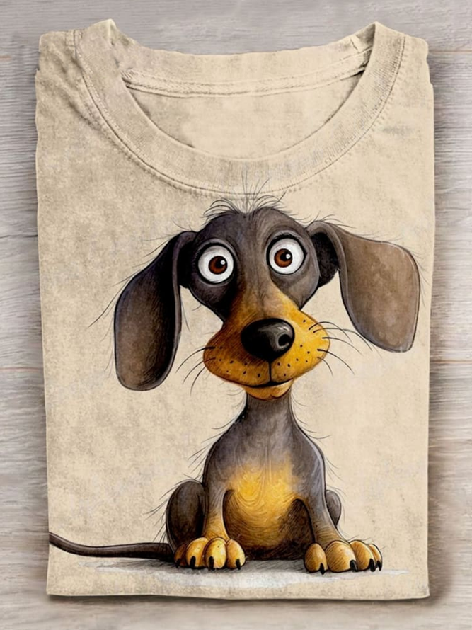 Dachshund Dog Art Print T-Shirt