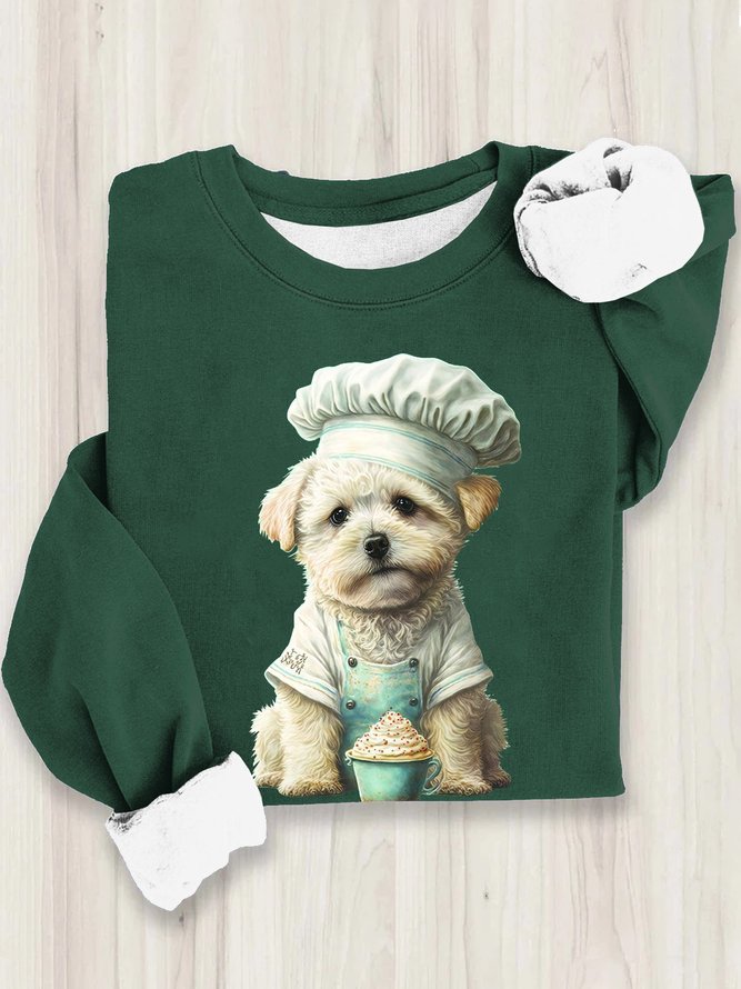 Loose Casual Dog Sweatshirt