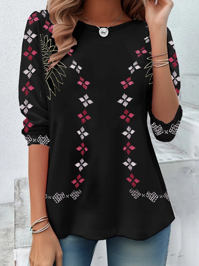 Vintage Crew Neck Loose Jersey T-Shirt