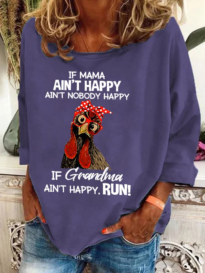 If Mama Aint Happy Aint Nobody Happy Funny Casual Sweatshirt