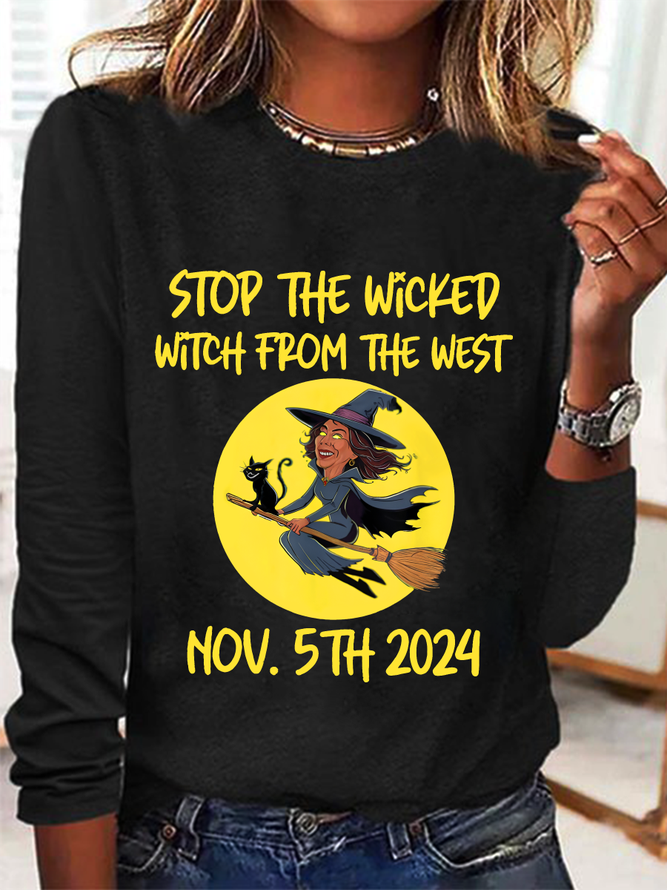 Stop The Wicked From The West Casual Long Sleeve Shirt